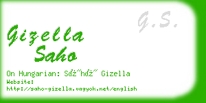 gizella saho business card